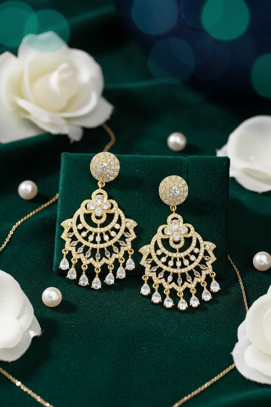 Chandni White Chandbali