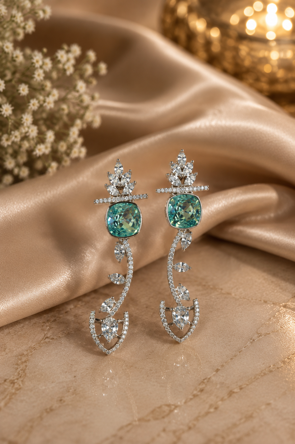 Blue Aura Drift Swarovski Drop
