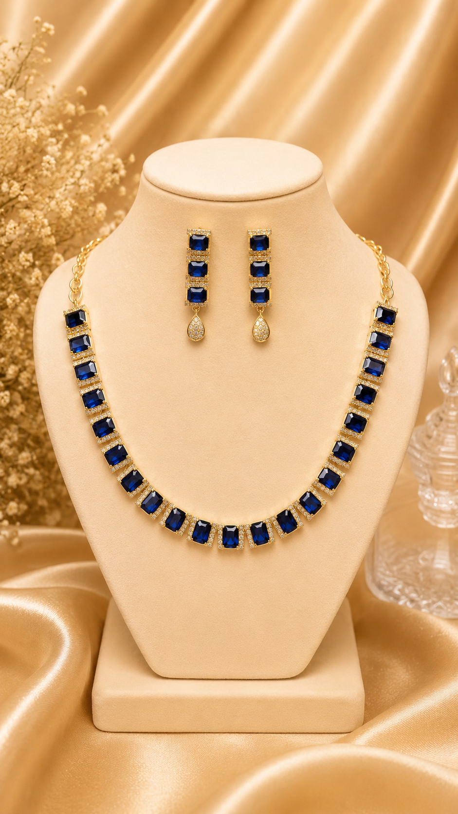 Rajsi Blue Necklace Set