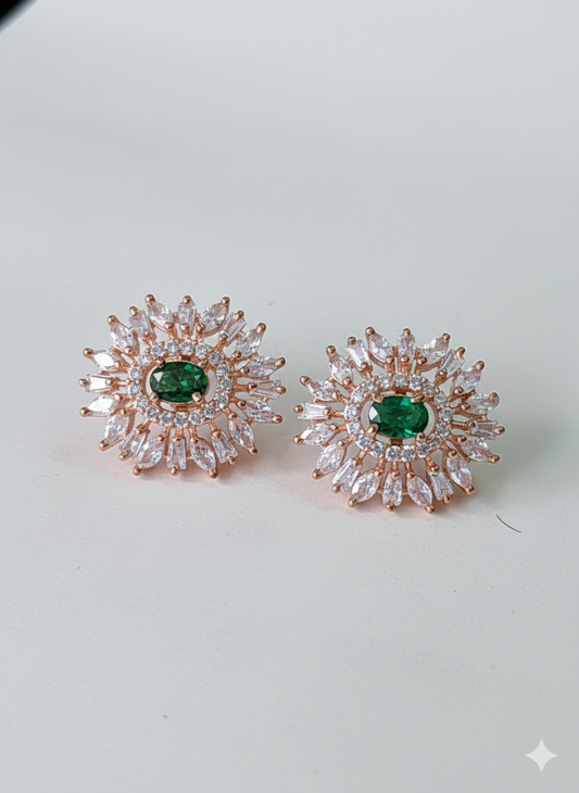 Green Sunflower Stud