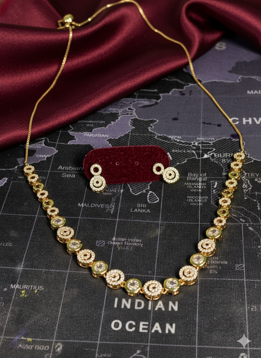 Sheen II Golden Necklace Set