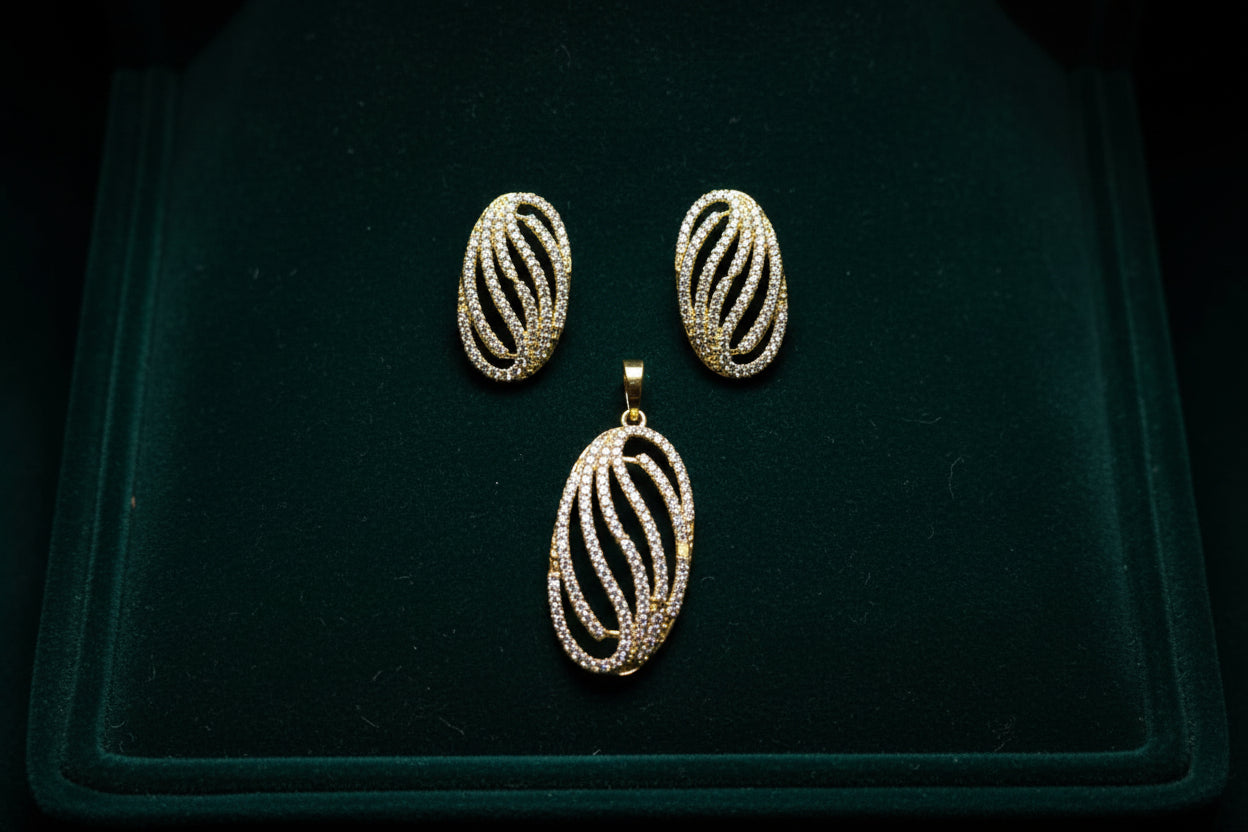 Oval Pendent Set