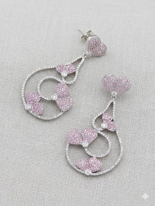 Pink Heart Halo Dangler