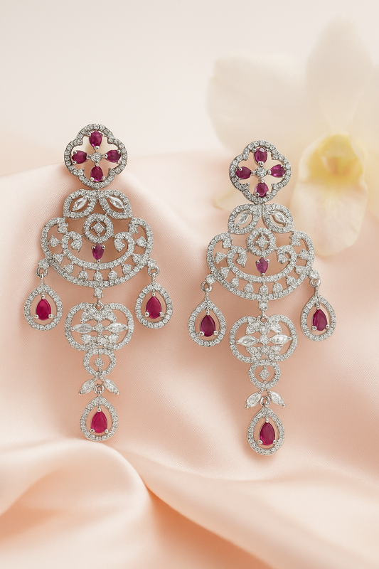 Zehra Magenta Dangle