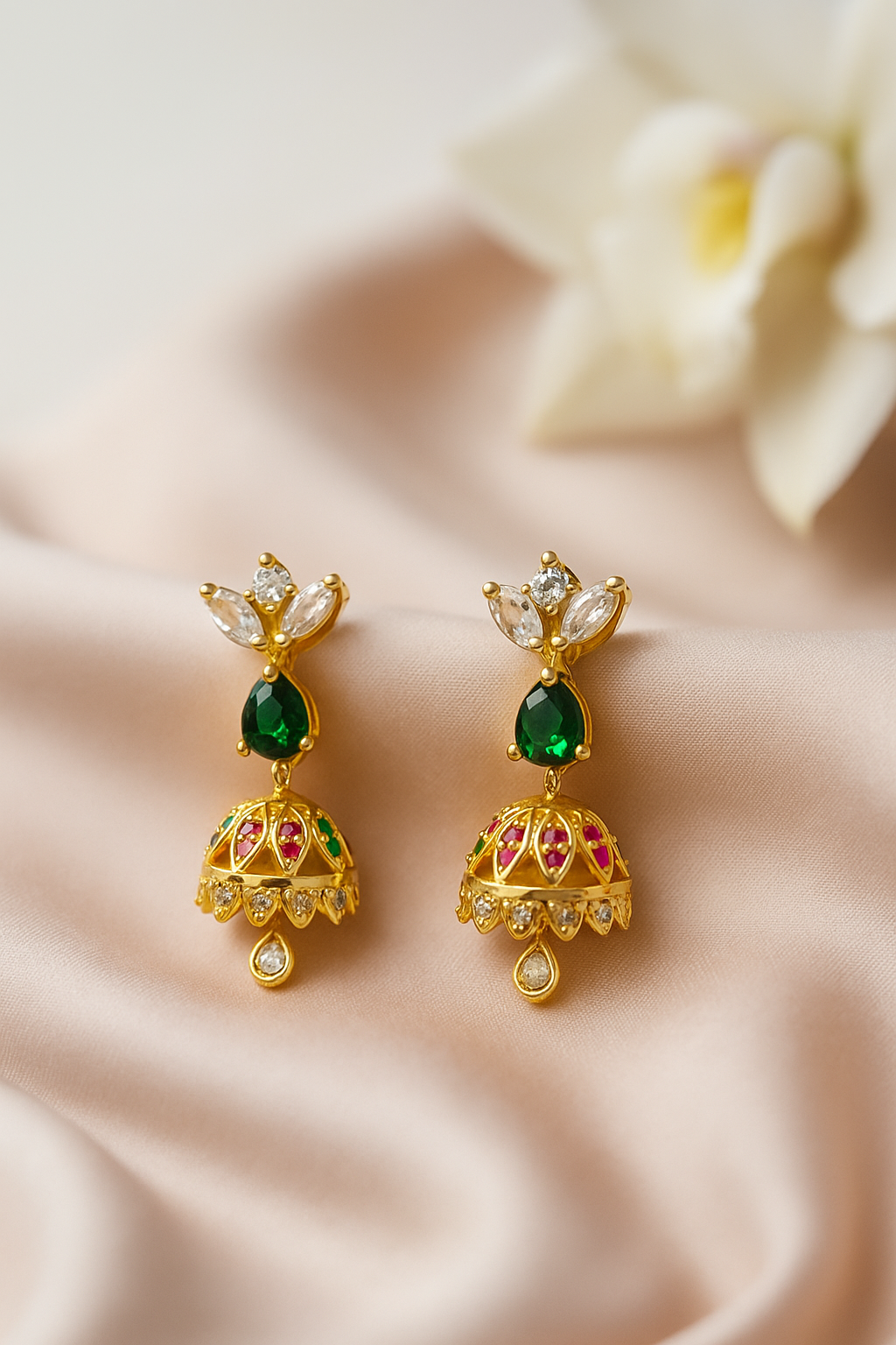 Kavya Green Jhumka