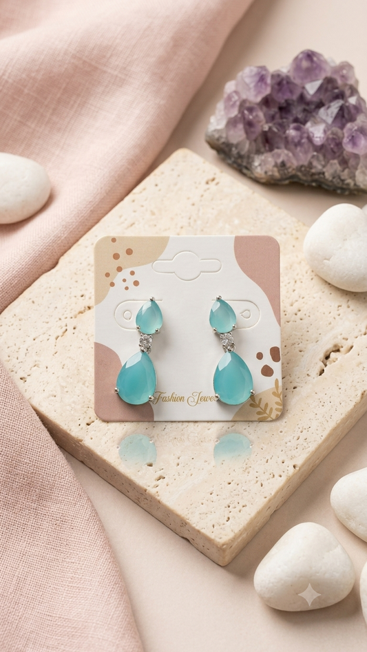 Aqua Teal Rain Drop