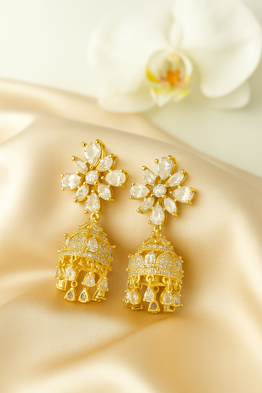 Naaz White Jhumka