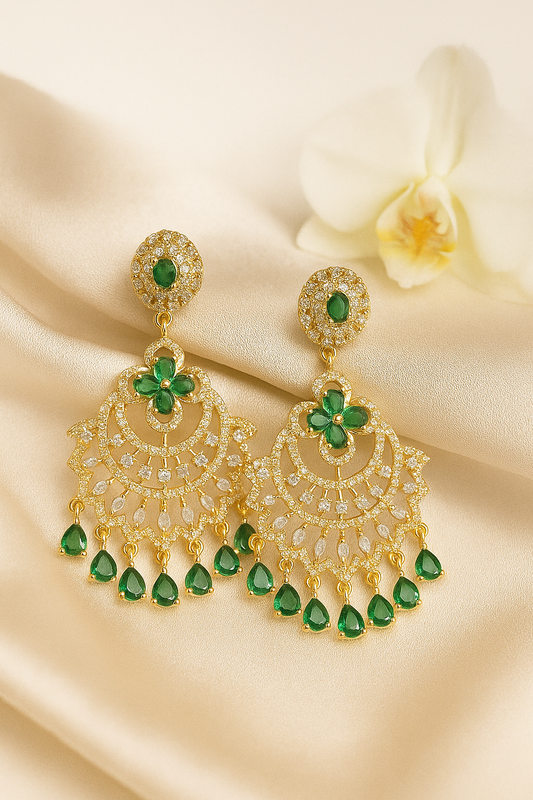 Chandni Green Chandbali