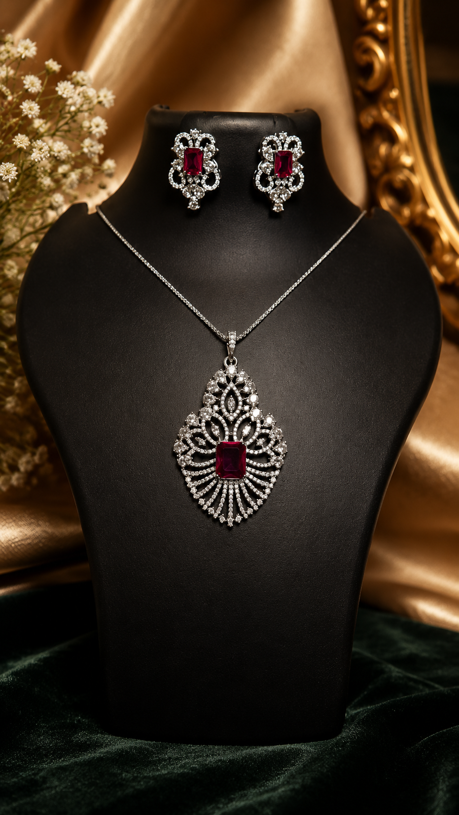 Red Moon Muse Pendent Set