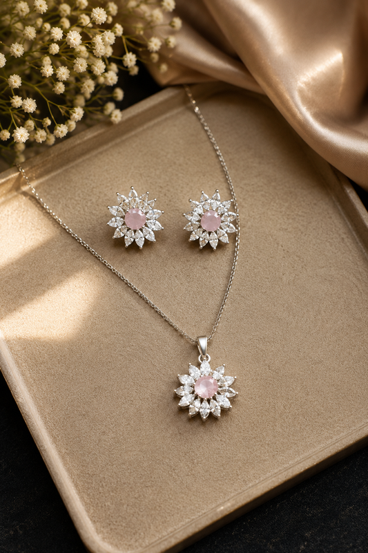 Mira Pink Pendent Set