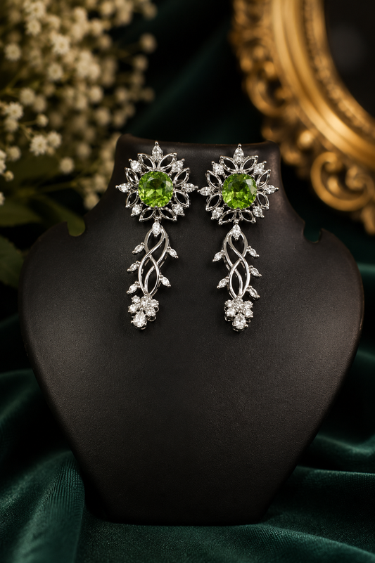 Green Sara Swarovski Dangler