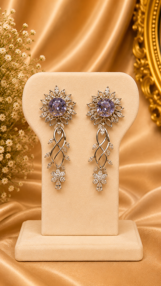 Purple Sara Swarovski Dangler