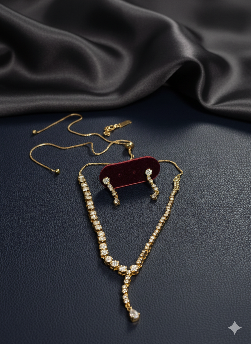 Sheen III Golden Necklace Set