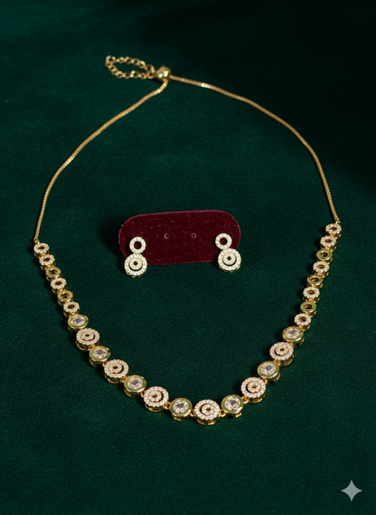 Sheen II Golden Necklace Set