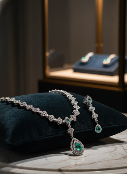 Zenith Aqua Green Necklace Set