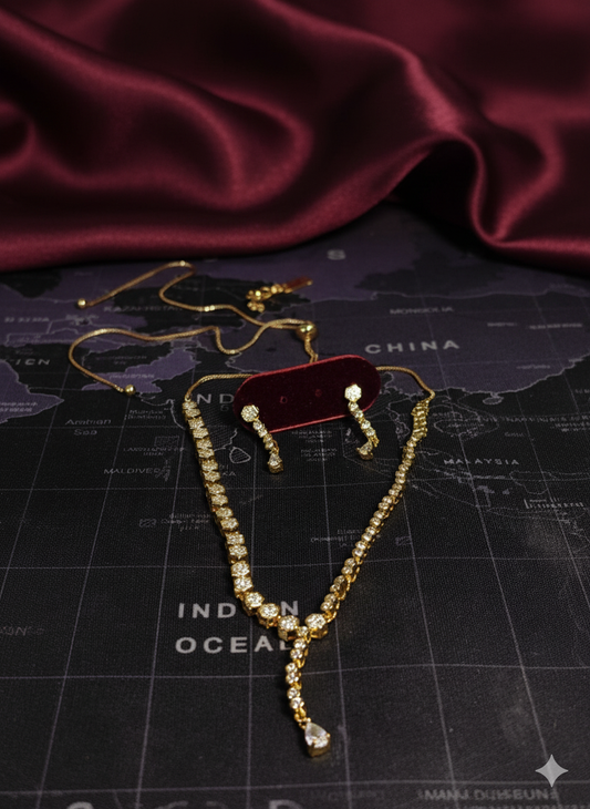 Sheen III Golden Necklace Set