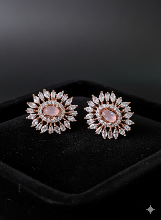 Pink Sunflower Stud