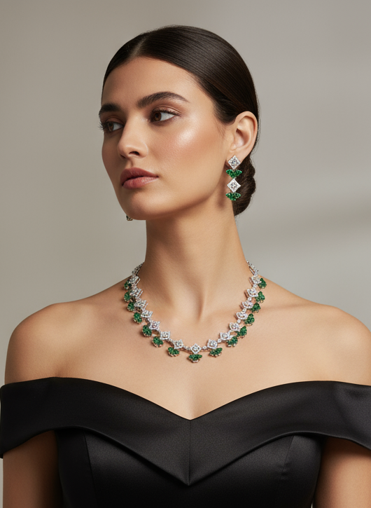 Fanny Green Necklace Set